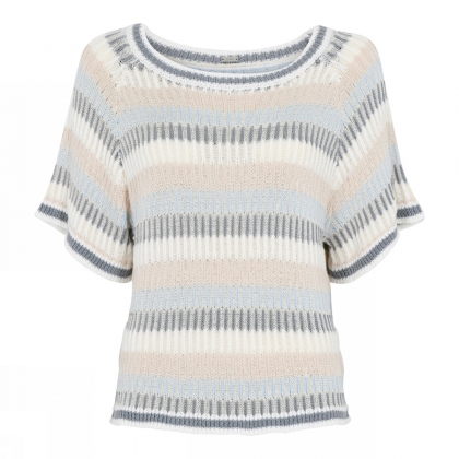 dames trui Gustav Helmi striped knit cape  41405-3698-0-4013