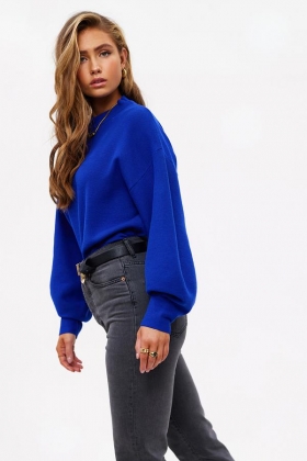 Blauwe dames sweater Loavies - True for you
