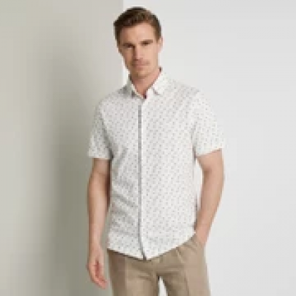 Witte heren blouse met print Vanguard - VSIS2205247