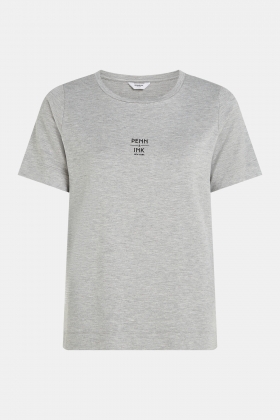 Grijse dames T-shirt Penn & Ink - W22F1131
