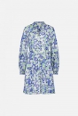 Fabienne Chapot lichtblauwe jurk met bloemenprint dorien frill dress popping flowers riad blue/ aca