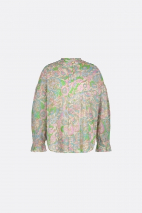 Geprinte dames blouse - Lexi sandy beach/pink
