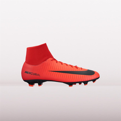 Rood zwarte Voetbalschoenen Nike Mercurial Vicotry DF FG -903609